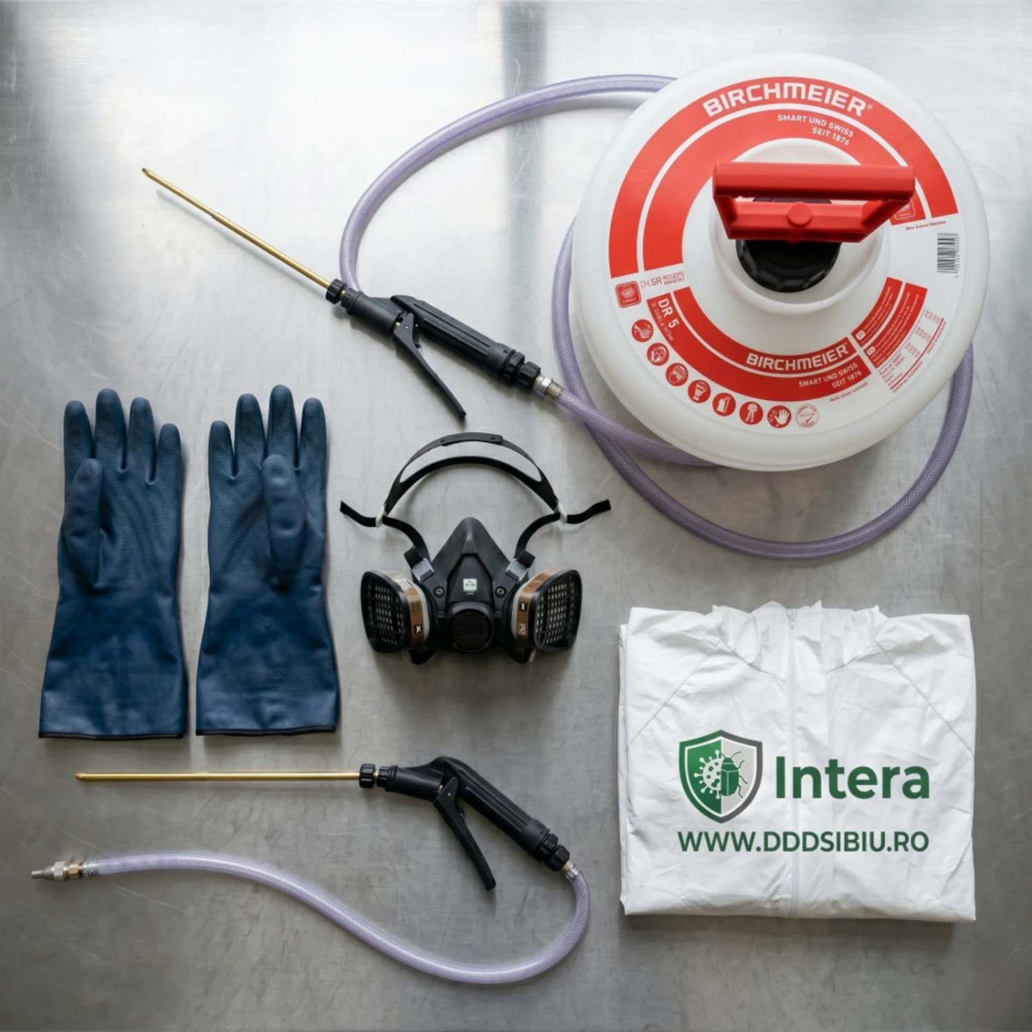 Insecticide profesionale omologate TP18 și echipamente telescopice folosite de Intera DDD Sibiu