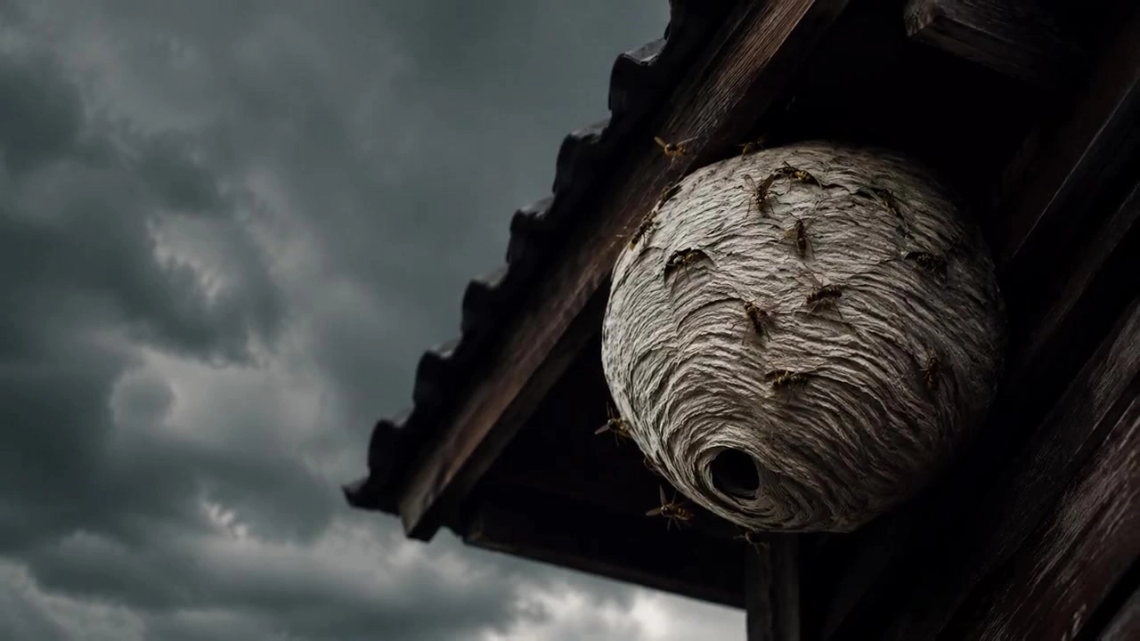 Viespe la cuib — îndepărtare cuiburi de viespi în Sibiu