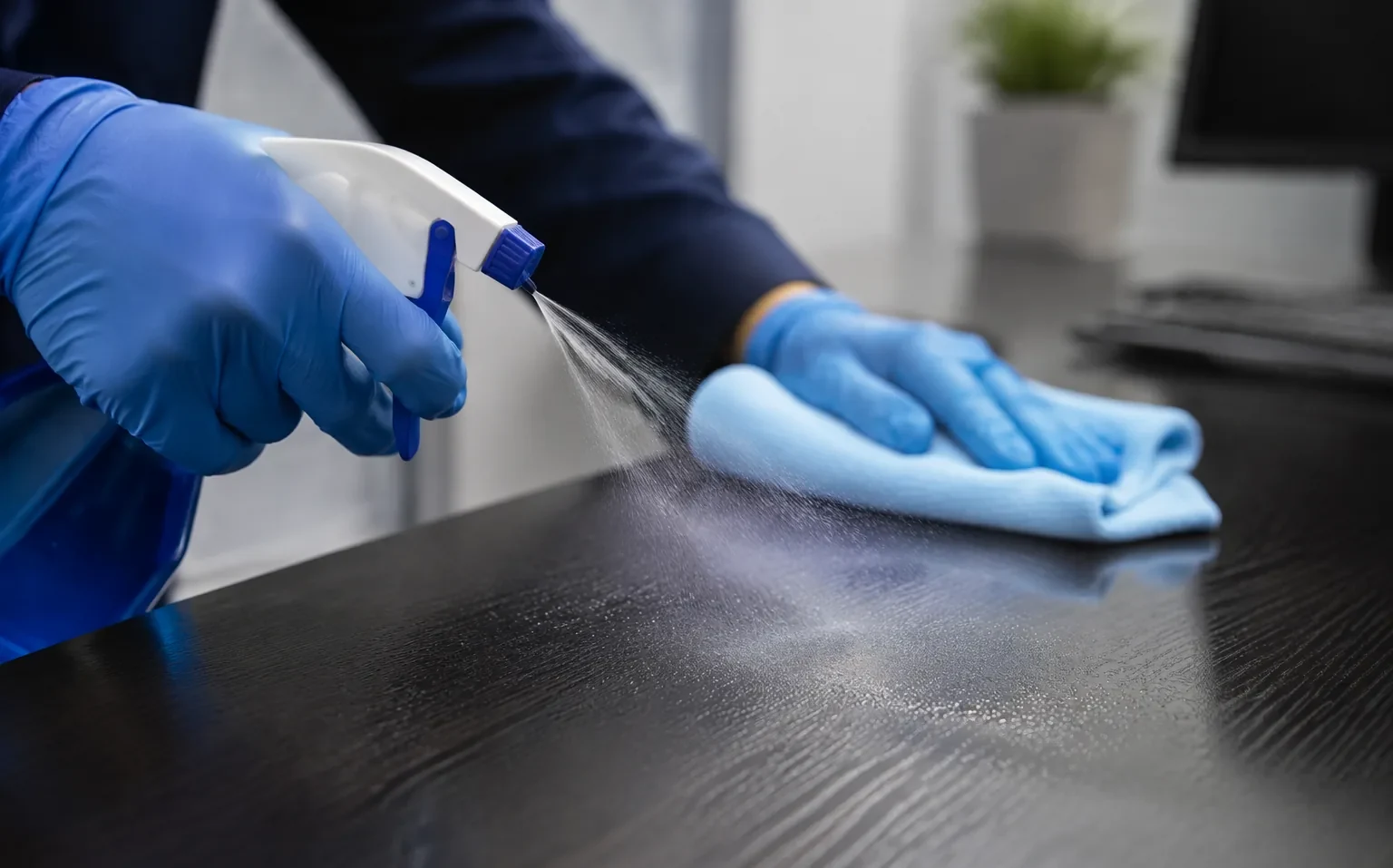 Dezinfecție manuală de suprafețe cu biocide virucide — Sibiu